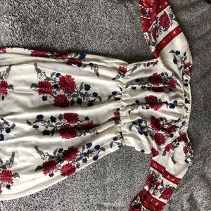 NWOT Off the should floral maxi dress